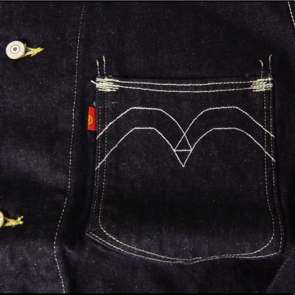 Levi’s Engineered Coat Cotton Hemp Denim Jacket Red Positively Superior NWT - Picture 11 of 14